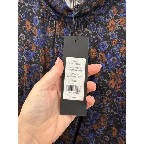 NWT Veronica Beard Gretna Dress Sapphire Multi Print Size L - Picture 12 of 12